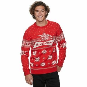 Budweiser Ugly Christmas sweater red S
